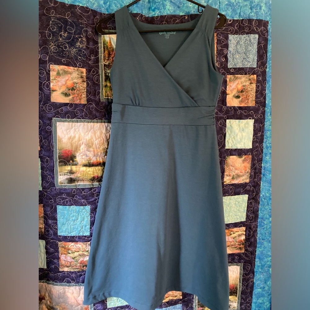 Eddie Bauer Teal Sleeveless Sundress